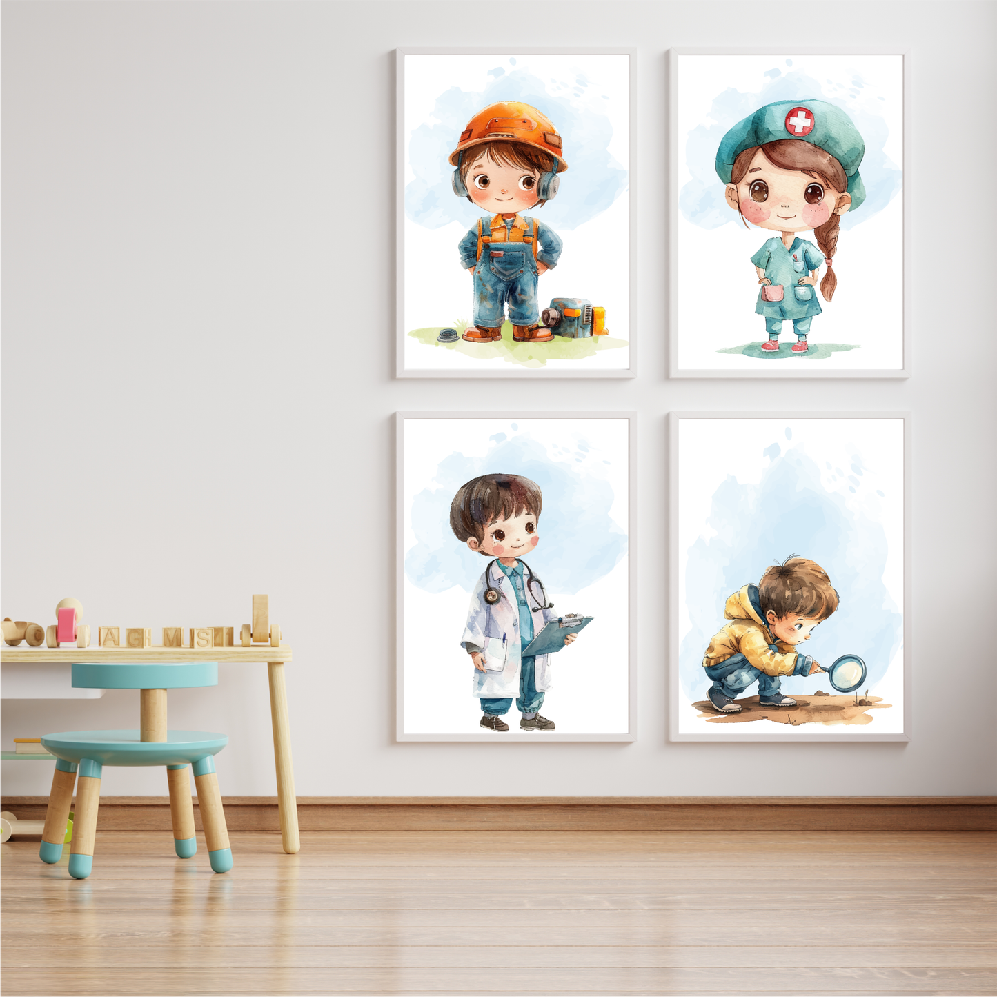 +15 Nursery Professions Wall Art ✏️ 👩‍🔧