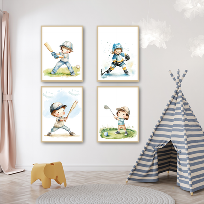 25 Nursery Sports&Hobbies Wall Art 🎾 🏃‍♀️