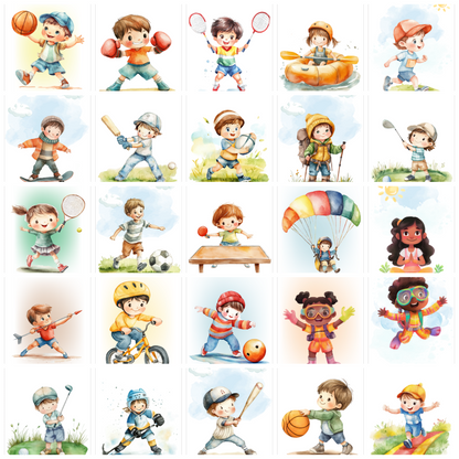 25 Nursery Sports&Hobbies Wall Art 🎾 🏃‍♀️